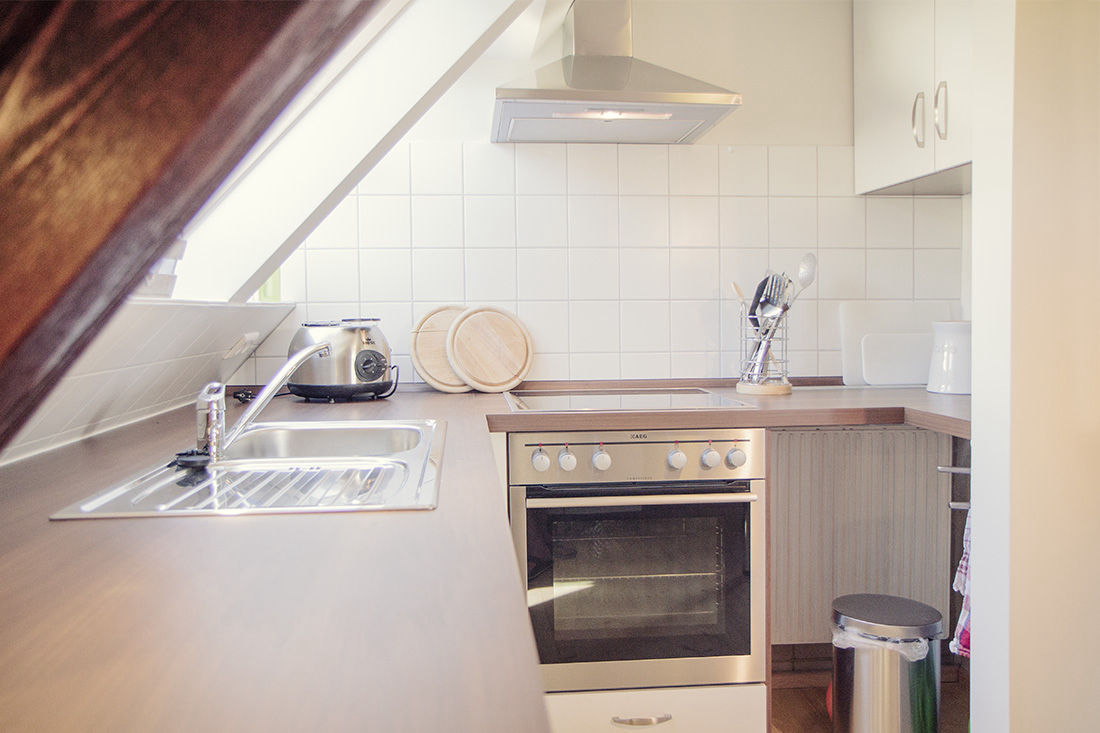 Küche in der Ferienwohnung im Haus Uferperle